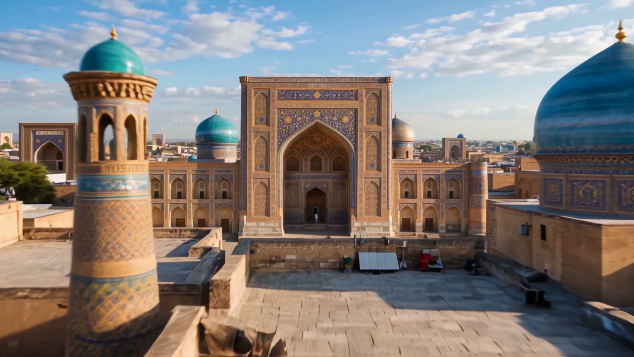 Blue domes and madrasas in Uzbekistan